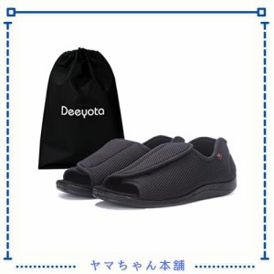 DEEYOTA 介護シューズ 介護用靴 スニーカー シニア シューズ 老人靴 フルオープンタイプ サンダル 介護用シューズ 高齢者用シューズ 介護