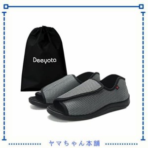 DEEYOTA 介護シューズ 介護用靴 スニーカー シニア シューズ 老人靴 フルオープンタイプ サンダル 介護用シューズ 高齢者用シューズ 介護