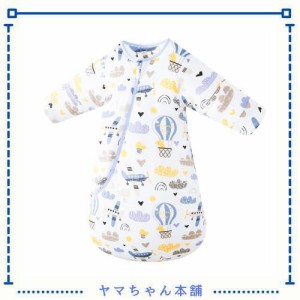 スリーパー ベビー 冬 綿 柔らかく 赤ちゃん用スリーパー 2.5Tog 厚め あったかい 袖あり 2歳から4歳