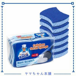 MR.SIGA 傷をつけないキッチン用両面スポンジ 12個入り