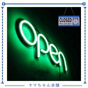 OPEN看板 LED OPEN SIGN オープン クローズ OPEN＆CLOSED時間付き 点滅設定可 カフェ 喫茶店 レストラン バー 居酒屋 インテリアショップ