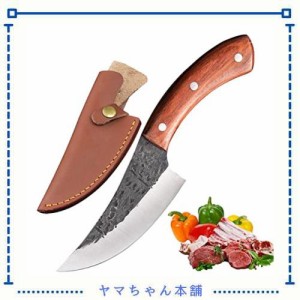 Utaki ボーニングナイフ 骨スキ包丁 肉切り包丁 筋切り包丁 ハンドメイド 鍛造 キッチンナイフ 鋭い切れ味 ケース付き