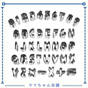 Joyoldelf クッキー型 型抜き 41個セット アルファベット 数字 記号 クッキーカッター ステンレス キャラ弁 製菓 キッチン お弁当 手作り