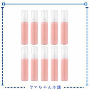 Frcolor 小分けボトル 詰め替え可能 トラベルボトル ポンプボトル 空容器 乳液 シャンプー用 旅行 出張 携帯 30ML 10本セット（ピンク）
