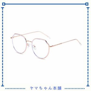 [DUCO] ブルーライトカット メガネ メンズ レディース パソコン用 眼鏡 ゴールド 度なし pc メガネ blue light glasses 青色光 カット メ