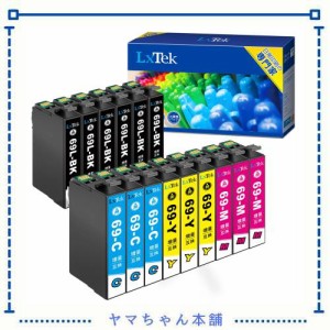 LxTek IC4CL69 互換インクカートリッジ エプソン(Epson)用 IC69 砂時計 インク 4色セット*3+黒3本(合計15本) 大容量/説明書付/残量表示/