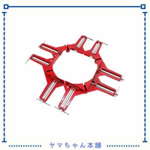 HFS(R) コーナークランプ 4個セット 90°直角 木工 溶接 クランプ 直角定規 DIY 工具 クランプ リベット固定 釘打ち 接着 圧着 切断