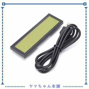 小型LED電子名札発光ネーム 名刺ショープレート LED電光掲示板ディスプレイタグ バッジ充電式ワイヤレス 移動スクロールメッセージタグ 