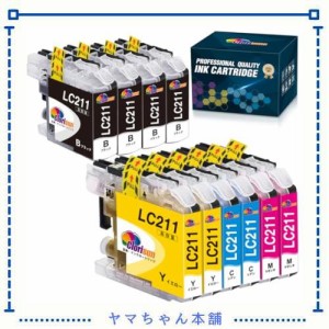 ブラザー インク lc211 Brother LC211 互換インクカートリッジ LC211-4PK 大容量 4色セット ×2 +LC211BK×2（計10個入り) 残量検知機能 