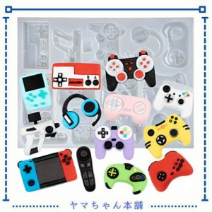 FUNSHOWCASE ゲームパッド シリコンモールド ゲームコントローラー ミニ 13個取り UVレジン ケーキトッパー チョコレート ペンダント ス