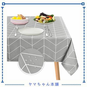 Pknoclan テーブルクロス 北欧 正方形 撥水 テーブルカバー モダンシンプル食卓カバー 防水防油加工 汚れ防止 手入れ簡単 耐熱 ティーテ