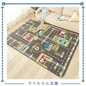 子供ゲームパッド 遊びマット 道路交通 数字柄 プレイマット カーペット 防音 防汚 洗える 抗皺不熱 防水 洗える 床暖房対応 ベビーや子