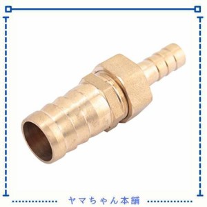 バーブ継手 異径ホース用コネクター 真鍮ホース継手 水 油 ガス 空気用 (16mm×10mm)