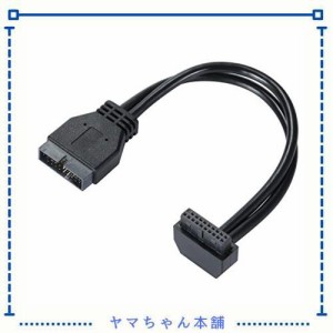 MZHOU SATA USB延長ケーブル-USB3.0マザーボード前面19ピンオス-メス延長ケーブル18cm高速接続（インターフェースは外側を向いています）