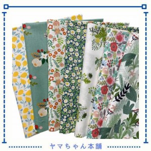 7枚 北欧風 棉生地 可愛い カットクロス ポーチ ぬいぐるみ 手芸用 パッチワーク用 布 セット 46x56cm （小花、サボテン）