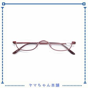 [Qi Song] チーソング 三色セット レトロ半丸型メガネ メタル老眼鏡 おしゃれリーディンググラス 携帯用 シニアグラス ケース＆クロス付