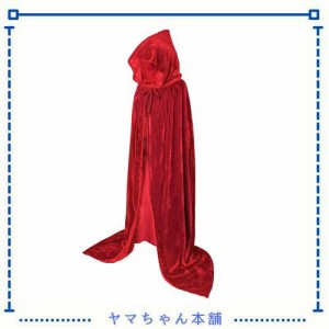 IvyRobes 魔女 コスプレ衣装 フード付 ハロウィン 仮装 コスプレ マント クリスマス レッド