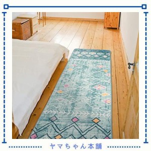 DECOMALL キッチンマット 180 洗える 廊下 カーペット 60x180CM 北欧 おしゃれ オールシーズン 滑り止め付 撥水 厚手 ふわふわ 低反発 台