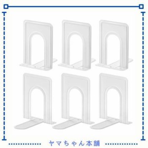 【Tngri】6枚入り ブックスタンド 本立て ブックエンド 仕切りスタンド 金属製 卓上本棚 卓上収納 ファイル/雑誌/新聞/CD/辞書/書類入り 