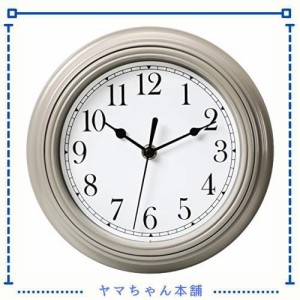 MILEADER 壁掛け時計 西洋風 ヨーロピアン風 掛時計 アンティーク調 連続秒針 静音 プラチック枠 ウォールクロック おしゃれ レトロ 9イ