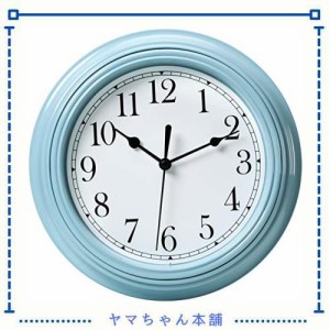 MILEADER 壁掛け時計 西洋風 ヨーロピアン風 掛時計 アンティーク調 連続秒針 静音 プラチック枠 ウォールクロック おしゃれ レトロ 9イ