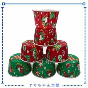 クリスマス マフィンカップ 100枚 ケーキカップ 耐熱カップ おかずカップ ベーキングカップ 紙製 使い捨て ケーキ型 おしゃれ DIY 製菓用