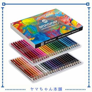 Roleness 色鉛筆 48色 水性 水彩色鉛筆 子供 大人 塗り絵 色鉛筆セット ソフト芯 初学者とプロ 水性色鉛筆 プレゼント 鉛筆削り付き