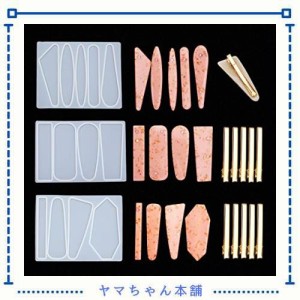 DIYBravo ヘアクッリプ シリコンモールド ヘアピン 13種類 3セット 髪とめ 髪？り エポキシ樹脂 DIY 手作り 三角形 長方形 ヘアアクセサ