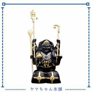 繁樓藝雕 仏像 開運招福七福神 三面大黒天 (高さ6cm×巾4cm×奥行3.5cm) 商売繁盛 無病息災 福徳 福運 厄除け (アンチック仕上げ系)