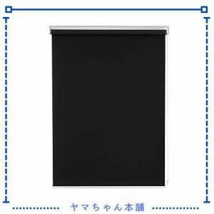 Deconovo ロールスクリーン ロールカーテン 1級遮光 断熱 遮熱 防音 防寒 UVカット 13サイズ 表裏同色 幅60cm 丈90cm ブラック
