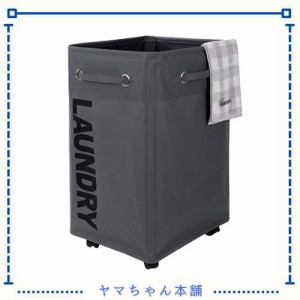 Caroeas 80L Pro Plus ランドリーバスケット ランドリーかご 洗濯かご 折りたたみ キャスター付き 撥水加工 ランドリー収納 おしゃれ 取