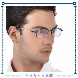 [KLESIA] 老眼鏡 累進変焦 遠近両用眼鏡 記憶合金 ブルーライト UV400対応可 (3.5, ブラック)