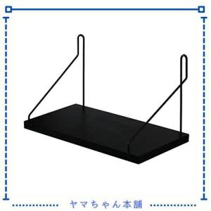 棚 壁面収納 木製 ウォールシェルフ ウォールラック 壁掛けラック 壁掛け棚 おしゃれ ブラック（ブラック、S）