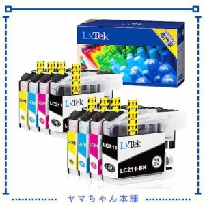 LxTek LC211 互換インクカートリッジ ブラザー(Brother)用 LC211 インク 4色セット*2(合計8本) 大容量/説明書付/残量表示/個包装 対応機