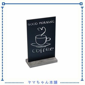 TOYMYTOY メニューボード 看板 卓上 ミニ黒板 両面黒板 メニュースタンド 両面 22 x 15CM メッセージボード 装飾黒板 お店看板 伝言板 テ