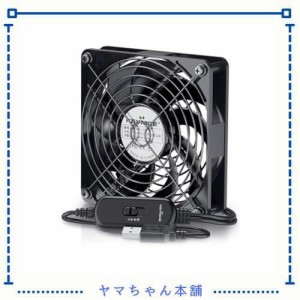 Keynice USBファン 静音 冷却ファン 強力 パソコン 送風機 扇風機 ミニファン 小型 ファン 9枚羽根 ルーター 水槽 冷却 薄型 12cm KN-173