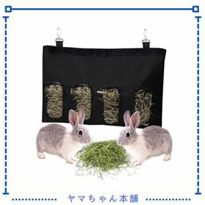 うさぎ 牧草フィーダー 干し草エコフィーダー 餌入れ 省スペース ゲージ用 オクスフォード素材 固定 清潔 衛生的 チンチラ モルモット 小