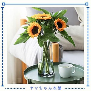 ガラスベース 花瓶ガラス 花器 22cm フラワーベース ガラスボトル 透明 北欧 アレンジ インテリア 水栽培 生け花 造花 おしゃれ シンプル