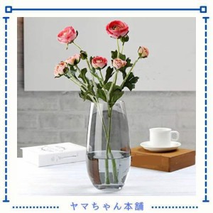 ガラスの花瓶 おしゃれ 透明 花器 フラワーベース 30cm ガラスベース ガラスボトル アレンジ インテリア 水栽培 生け花 造花 おしゃれ シ