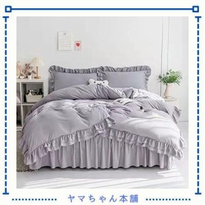 布団カバーセット フリル 寝具カバーセット 3点セット 4点セット ベッドカバー 可愛い 洗える 掛け布団カバー ボックスシーツ 枕カバー 