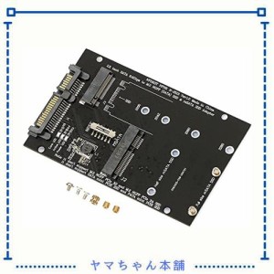 SATA M.2 NGFF SSD ＆ mSATA SSD → 2.5 インチ SATA 3.0 変換 アダプター 2 in 1 Combo M.2 NGFF ＆ mSATA SSD to SATA 3.0 Adapter