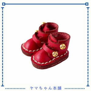 niannyyhouse 1/12bjdドール靴 オビツドール靴 オビツ11cmドール靴 オビツ11シューズ (red)