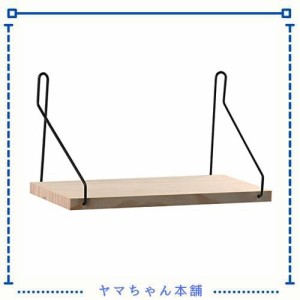 YOYAI 壁掛け棚 ウォールシェルフ 飾り棚 木製 DIY おしゃれ 壁面収納 穴あけ不要 簡単取り付け (ナチュラル, 30cm)