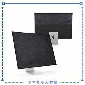 kwmobile 対応: 24-26”モニター モニターカバー - デスクトップ パソコン 画面用 黒色