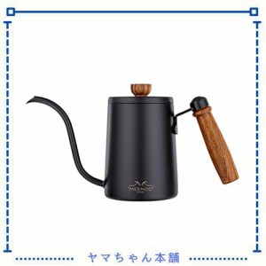 MERMOO YILAN コーヒー ポット ドリップ ポット ケトル 細口 600ML 木柄 キャンプ コーヒー ドリップ 器具 コーヒー ぽっと コーヒーメー