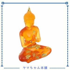 VORCOOL 仏像 仏像樹脂 タイリビング 半透明 タイ仏家の装飾品 瞑想着席仏像 プレミアム品質仏アイドル置物