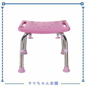 YLOVABLE 高齢者 風呂椅子 介護用品 風呂椅子 シャワーチェア 軽量 風呂用椅子介護 風呂 椅子 5段階高さ調整可能 滑りにくいゴム脚キャッ
