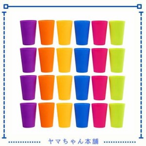 BESTOYARD プラスチックコップ コップ カップ 耐熱 プラスチック プラカップ 200ml マルチカラー色 飲みカップ 再利用可能 耐熱プラコッ