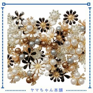 [N D] 80個 チャーム フラワー 合金ペンダント 花型 アクセサリーパーツ ジュエリー用 DIY ハンドメイド 手芸材料 手作り素材 クラフト用