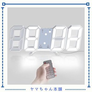 Bestglob デジタル時計 LED時計 壁掛け時計 明るさ調節 3D LED CLOCK 置き時計 目覚まし時計 スヌーズ機能 アラーム3組 年/月/日温度表示